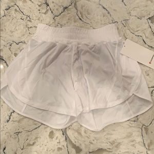 White lulu lemon shorts